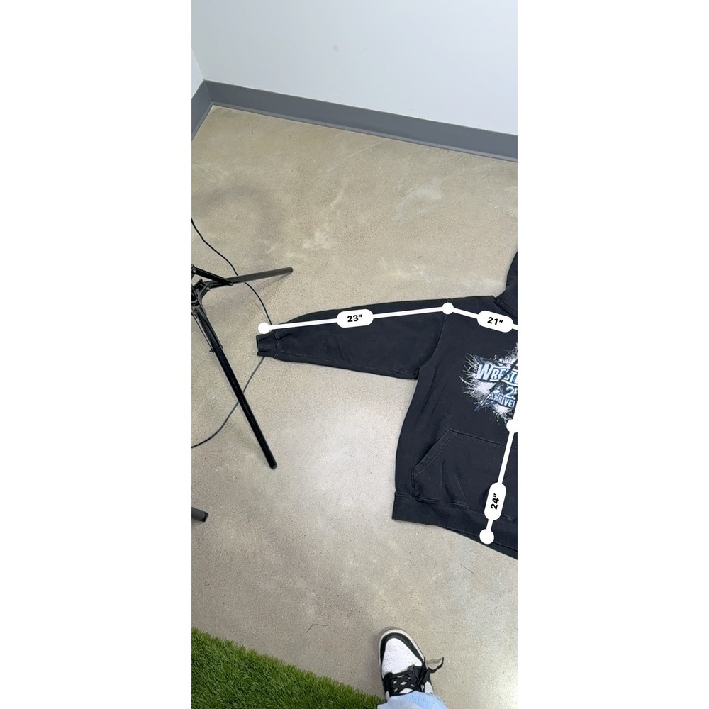 WWE Y2K 2009 Pre Shrunk Wrestlemania 25th Anniversary Black Hoodie Size M - Picture 15 of 15